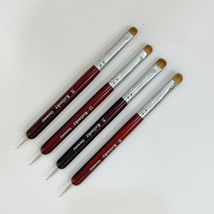 Pinceau à ongles double tête en poils de Kolinsky avec manche en bois, personnalisable, pour manucure, idéal pour les salons de nail art européens et américains - Product Image 4
