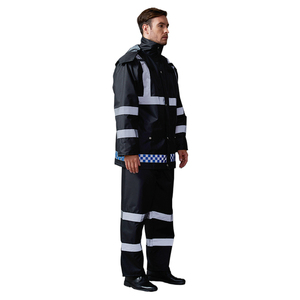 Completo Antipioggia da Uomo <span class=keywords><strong>in</strong></span> Oxford 300D Rivestito <span class=keywords><strong>in</strong></span> PU, Ecologico, Pieghevole, Impermeabile, Alta Visibilità, Riflettente, Giacca e Pantaloni per <span class=keywords><strong>Moto</strong></span> - Product Image 3