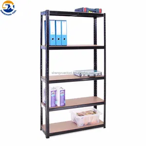 Cina all'ingrosso di colore nero home magazzino in metallo scaffale e rack 5 livelli