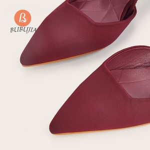<span class=keywords><strong>Escarpins</strong></span> personnalisés avec logo, couleur bordeaux, <span class=keywords><strong>pour</strong></span> femmes, grandes tailles 35-43, sandales, <span class=keywords><strong>demi</strong></span>-chaussures, chaussures élégantes à petit talon chaton <span class=keywords><strong>pour</strong></span> femmes - Product Image 3