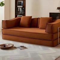 Precio de Fábrica, Sofá Cama 2 en 1, Ahorro de Espacio, 2, 3 y 4 Plazas, Sofá Cama Grande Naranja