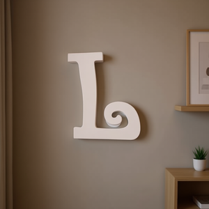 Lettera Decorativa Ilan L 14,5 cm Bianca, Arte da Parete per Arredamento Casa - Product Image 2