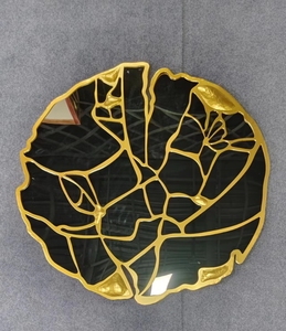 Grand miroir mural doré de luxe de 90 cm, décoration créative pour la maison, miroir à suspendre, en vente, livraison rapide DDP - Product Image 3
