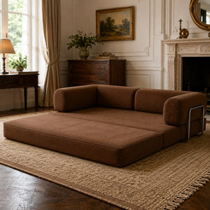 Sofá Cama de Terciopelo Marrón de 2 Plazas con Espuma Viscoelástica Comprimida, Precio de Fábrica, Gran Venta - Product Image 4