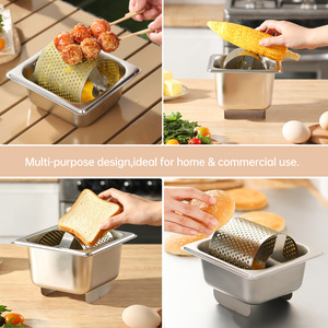 Stainless Steel Grease Roller Box 17.6x16x12cm With Support Feet For Food Truck Use - Product Image 5