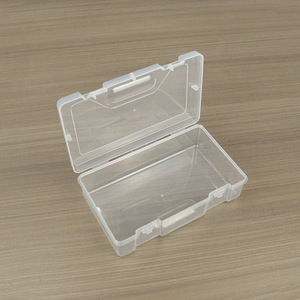 Rectangular Transparent Plastic Storage <b>Box</b> 19.8x11.8x5.5cm Covered For Jewelry Stationery Tools Accessories - Product Image 4