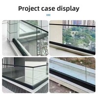 Aluminium-Legierung Treppengeländer Aufputzmontage U-förmig für Villen-Terrassen Einkaufszentren Gewerbliche Wohnungen - Modern Minimalistisch
