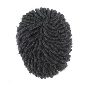 Prótesis Capilar <span class=keywords><strong>con</strong></span> <span class=keywords><strong>Trenzas</strong></span> <span class=keywords><strong>Africanas</strong></span> en Forma de V, Peluca de Cabello Humano Indio, Tupé Trenzado a Crochet para Hombre - Product Image 4
