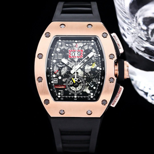 Relojes Mecánicos para Hombre, Reloj RM 011, Material Metálico, Cronógrafo Flyback, Estilo Moderno, Reloj Automático de Lujo, Calidad <span class=keywords><strong>Rose</strong></span>, Nuevo - Product Image 1