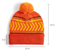 Bonnet personnalisé Wins Flying Free Designer/100% acrylique avec votre propre logo brodé, bonnet tricoté personnalisé pour l'hiver avec pompon
