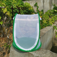 13 x 14,5 Zoll Solides Muster Schmetterlings-Mantis-Zuchtterrarium aus Stahldraht, umweltfreundlicher Pop-up-Habitat-Käfig für kleine Tiere