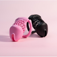 Nouveau dispositif de chasteté masculin en résine imprimée en 3D, cage à pénis creuse en plastique avec 4 tailles d'anneaux péniens, jouets sexuels pour hommes et garçons