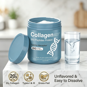 Péptidos de Colágeno <span class=keywords><strong>Hidrolizado</strong></span> OEM en Polvo, Tipo I y III, Colágeno Bovino de Animales Alimentados con Pasto para la Salud del Cabello, la Piel, las Uñas, las Articulaciones y los Huesos - Product Image 1