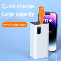 Dernier modèle de batterie externe à charge ultra-rapide 22,5 W avec sortie Type C, 40000 mAh, affichage numérique, capacité réelle, PD20W, 40000 mAh