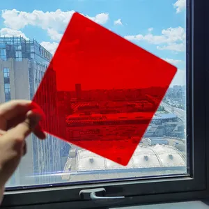 O painel plástico colorido vermelho do plástico da folha do perspex acrílico do vidro do plexi para anunciar assina caixas leves