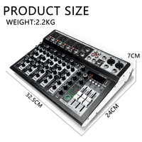 Système audio professionnel pour DJ, table de mixage 6 canaux, vente flash avec Bluetooth pour bars et soirées, équipement audio