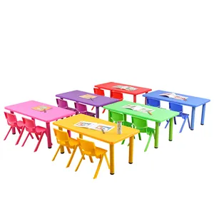子供用テーブルと椅子セット学校用プラスチック折りたたみ式幼稚園