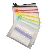 Sacs à fermeture éclair recyclables personnalisés avec logo imprimé Huadu OEM, avec cercle coloré pour l'emballage des vêtements