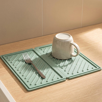 Nouvelle plaque de comptoir multifonctionnelle en silicone, isolante et drainante, pour la cuisine