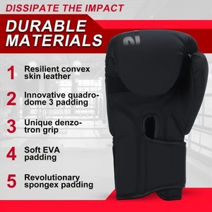 Guantes De <span class=keywords><strong>Boxeo</strong></span> Personalizados Profesionales De Cuero PU De <span class=keywords><strong>Boxeo</strong></span> 16oz Guantes - Product Image 6