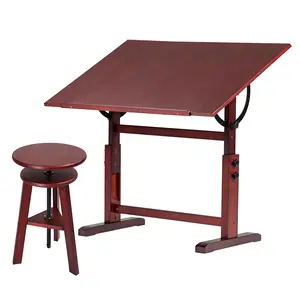 Mesa de Dibujo Artística Multifuncional SINOART con Ajuste de Ángulo y Taburete de Madera - Product Image 1