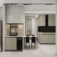 Table à manger au design moderne, plateau en dalle de pierre de 12 mm, structure en aluminium noir, table à manger pour la salle à manger à domicile