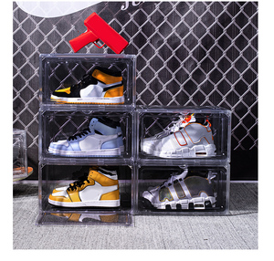 Bán Buôn Cao Cấp Kid Lớn Sneaker Giày Hộp Giày Rõ Ràng Lưu Trữ Tùy Chỉnh Giá Rẻ Trung Quốc PVC Biểu Tượng Tùy Chỉnh Nhựa Giày Hộp - Product Image 3