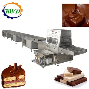 Línea de producción de galletas de sándwich de oblea de caramelo Línea de producción de galletas de oblea de queso automática