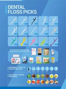 40 pcs Nouveau Design Forme Animale Piques de Fil Dentaire Mignons pour Enfants Pics de Fil Dentaire Colorés pour Enfants - Product Image 6