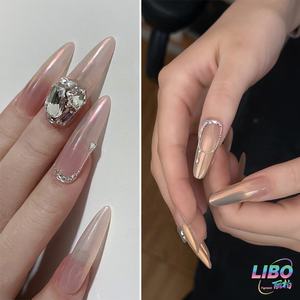 Nail Art Pearl White Chrome Powder Transparente Smooth Shiny Pearl White Moonlight Powder - Product Image 2