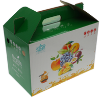 Forêts En Gros Classique Kraft Papier Boîte-Cadeau Pour L'emballage De Fruits Et Légumes Produit Carton Avec Poignée