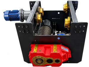 10 Ton Electric Wire Rope <b>Hoist</b> Electric Wire Rope <b>Hoist</b> 10 Ton Red Metal New With Blue Motor And Yellow Gears - Product Image 1