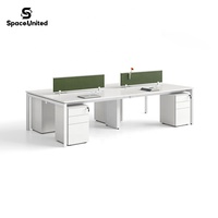 Station de travail de luxe SpaceUnited, mobilier de bureau commercial, bureau en acier de style mid-century