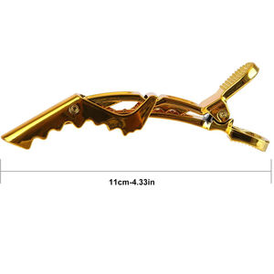 Logo personnalisable anti-dérapant or grandes pinces croco pour cheveux épais style et sectionnement pince crocodile - Product Image 5