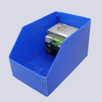 Boîtes de stockage en plastique empilables en polypropylène ondulé, feuilles de polypropylène réutilisables de taille personnalisée, bacs de prélèvement d'entrepôt