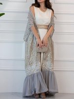 Robe musulmane Femme Abaya Kaftan Caftan Marocain Ramadan 2024 Robe Loose Ladies Plus Size Womens Clothing Two Piece Abaya Set