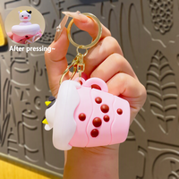 Porte-clés Squishy Mignon en Forme de Tasse de Thé au Lait Vache de Dessin Animé, Jouet Anti-Stress Amusant, Pendentif pour Sac à Dos, Cadeau, Boîte Mystère, Vente en Gros