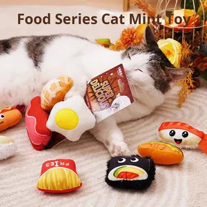 Suministros para mascotas de entretenimiento personal estilo dibujos animados masticar hierba gatera sostenible de felpa para gatitos transfronterizos respetuosos con el medio ambiente al por mayor - Product Image 2