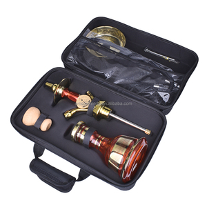 Cachimba Khalil Mamoon de Fábrica con Bolsa Negra, Tamaño Mediano, de Vidrio, Estilo Egipcio, Narguile Portátil - Product Image 6