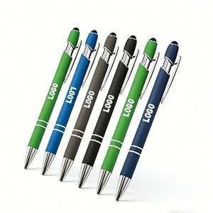 Stylo tactile en aluminium en gros, stylo à bille personnalisé avec logo, cadeau promotionnel d'entreprise, stylos métalliques personnalisés avec logos - Product Image 1