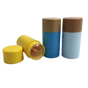 OEM personalizado fundo do cilindro vazio enchimento desodorante vara recipiente/Deo tubo embalagem 30ml/50ml/75ml