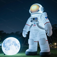 Spaceman gonflable personnalisé en PVC de 3m, 4m, 5m avec lumières LED, résistant aux intempéries, décoration publicitaire pour événements