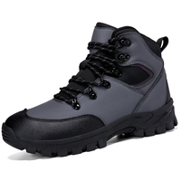 Chaussures rétro pour hommes, plateformes à lacets, bottes de neige, dessus en cuir de vache pour un confort amortissant, antidérapantes, respirantes, en maille de coton et caoutchouc