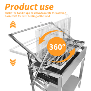 Grille de <span class=keywords><strong>barbecue</strong></span> inclinable HDT01 pour charbon de bois, plaque de cuisson réglable, accessoires de <span class=keywords><strong>barbecue</strong></span>, plaque de cuisson extérieure - Product Image 5