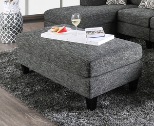 Gray Chenille 5pc <b>U</b>-Shape Sofa Set Apartment Hotel <b>Living</b> Room Furniture Pillows Armless Chair Ottoman Chaise Plush - Product Image 4