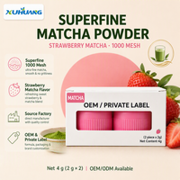 Poudre de Matcha Fraise Superfine en Gros 1000 Mesh Boisson Instantanée OEM Marque Privée Usine Source