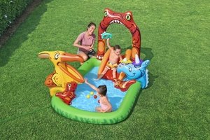 Centro de juegos inflable personalizado de fábrica para niños PVC Dinosaur Kid Play Pool con rociador incorporado <span class=keywords><strong>Bestway</strong></span> 53160 - Product Image 3