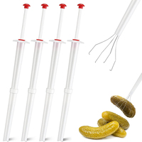 Pinza Manual Multifuncional para Encurtidos, Material PP, Tenedor para Alimentos Enlatados, Herramienta Especial de Cocina para Agarrar Aceitunas y Pimientos