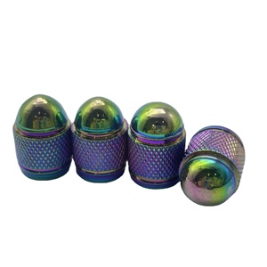 Chất lượng cao chính xác gia công nhôm lốp van mũ thiết kế sáng tạo thiết lập van Thân mũ Adapter đầy màu sắc phụ tùng ô tô mới - Product Image 2