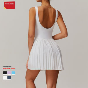 Rok Tenis Dua Potong Wanita dengan Saku Dalam, Gaun Olahraga Lipit, Rok Pickleball - Product Image 2